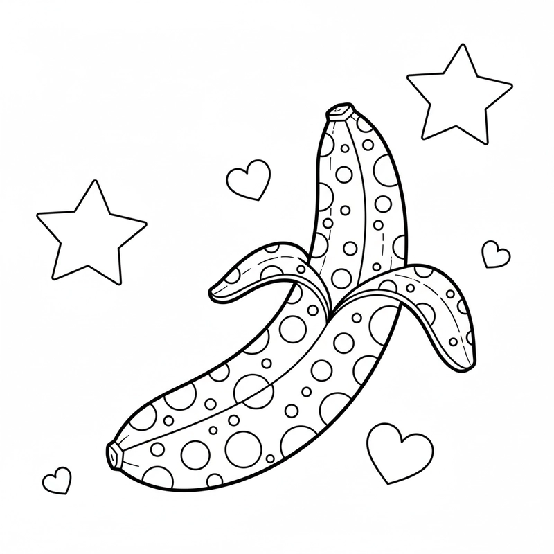 Tô màu quả chuối sinh động