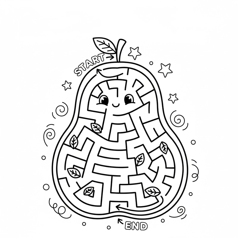 Tô màu quả lê sáng tạo