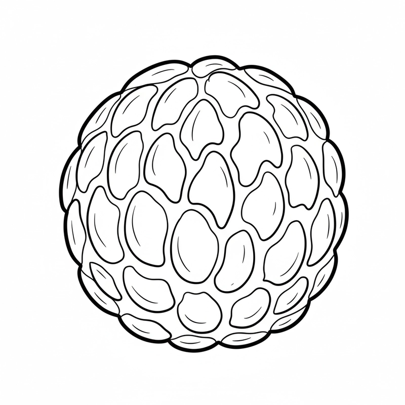 Tô màu quả na cho bé mầm non