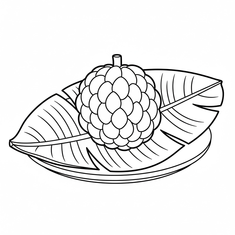 Tô màu quả na giúp bé sáng tạo