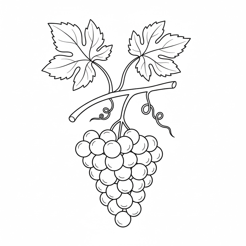 Tô màu quả nho giúp bé học vẽ