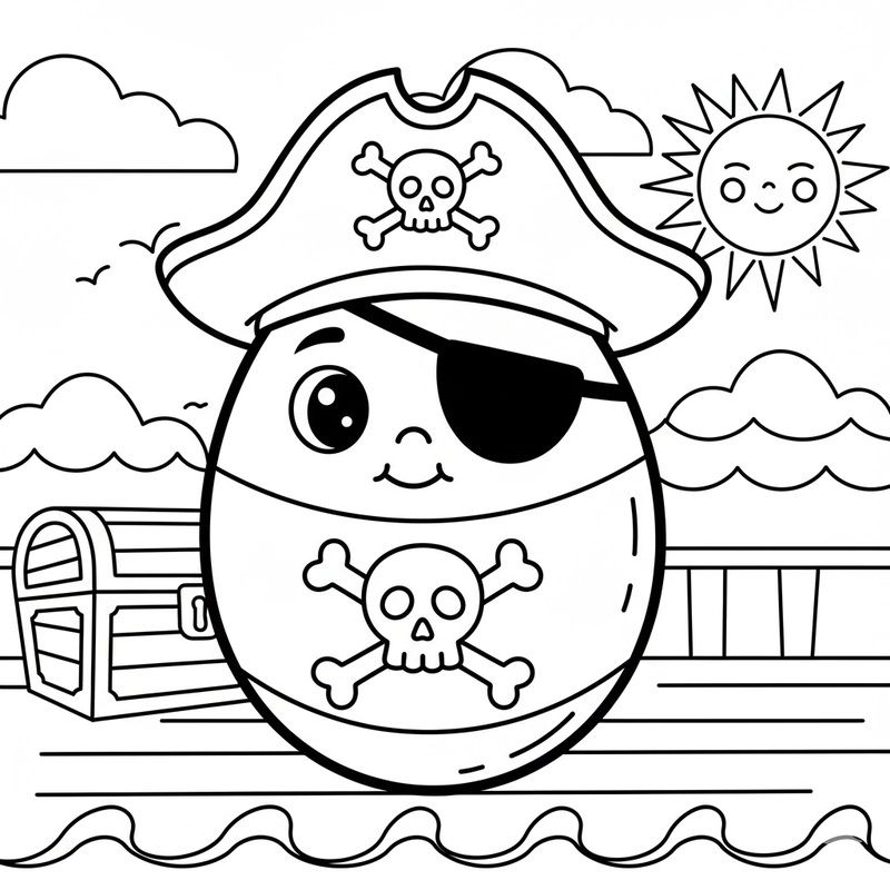 Tô màu quả trứng gà ngộ nghĩnh