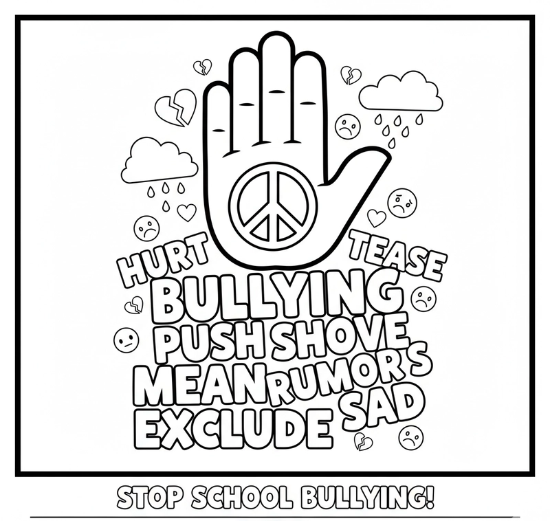 Tô màu tranh học sinh cư xử văn minh