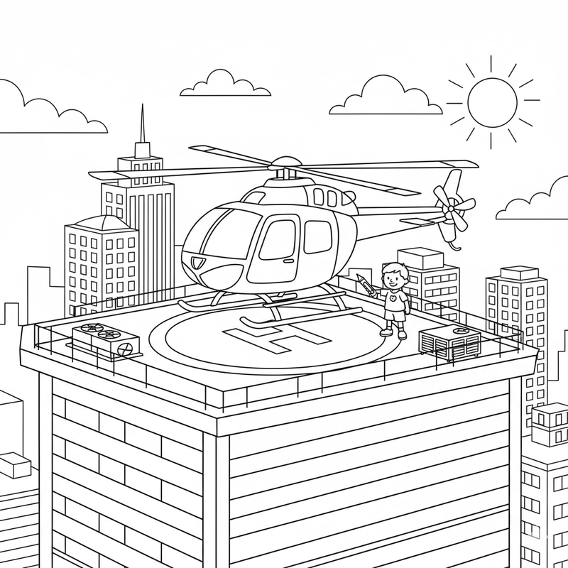 Tô màu trực thăng chiến đấu