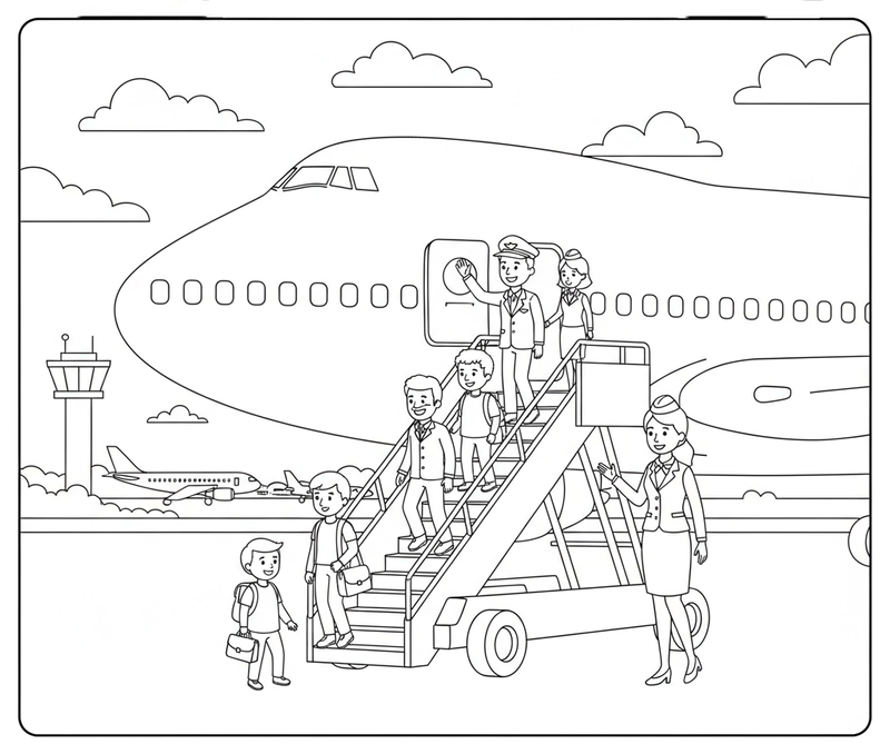 Tranh Boeing 747 cho bé tô