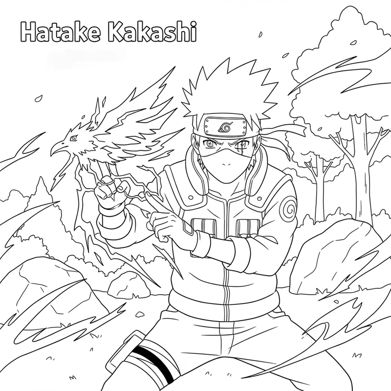Tranh Kakashi Naruto cho bé