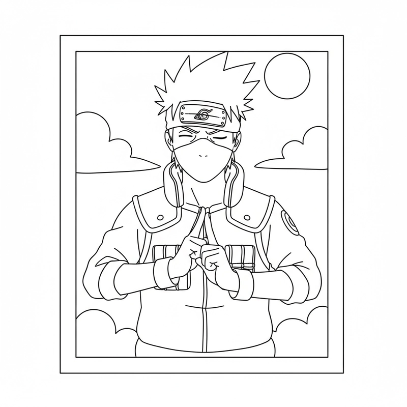 Tranh Kakashi ninja làng Lá