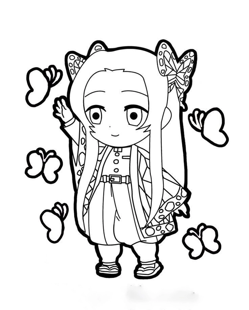 Tranh Kanae tô màu dễ thương