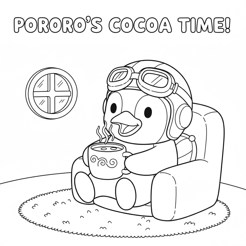 Tranh Pororo cho bé tô