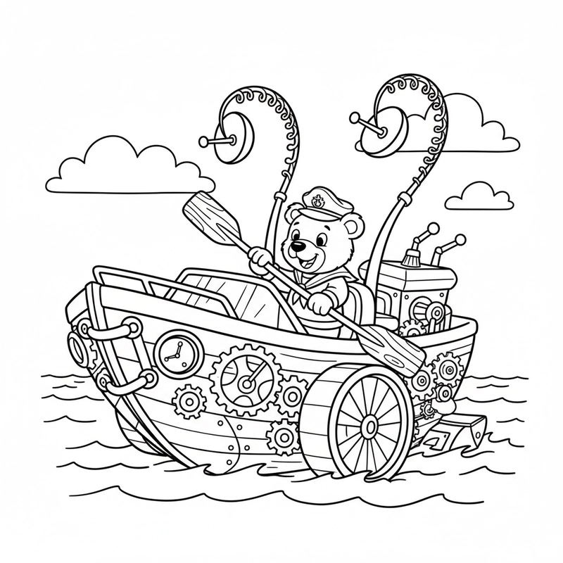 Tranh ca nô đáng yêu