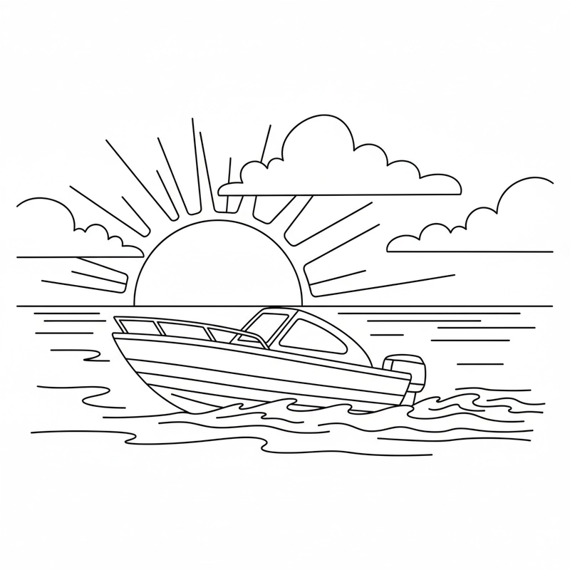 Tranh ca nô lướt sóng