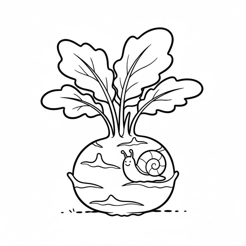 Tranh củ su hào vui tươi cho bé