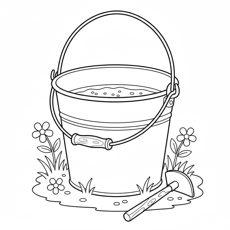 Tranh dụng cụ nghề nông đơn giản