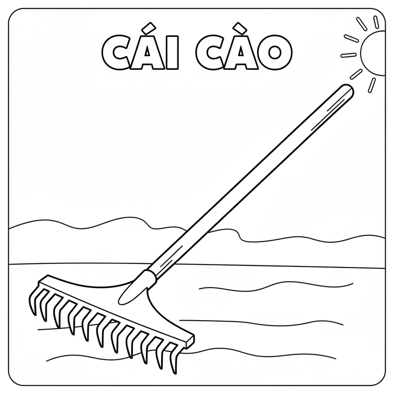 Tranh dụng cụ nông nghiệp cho bé