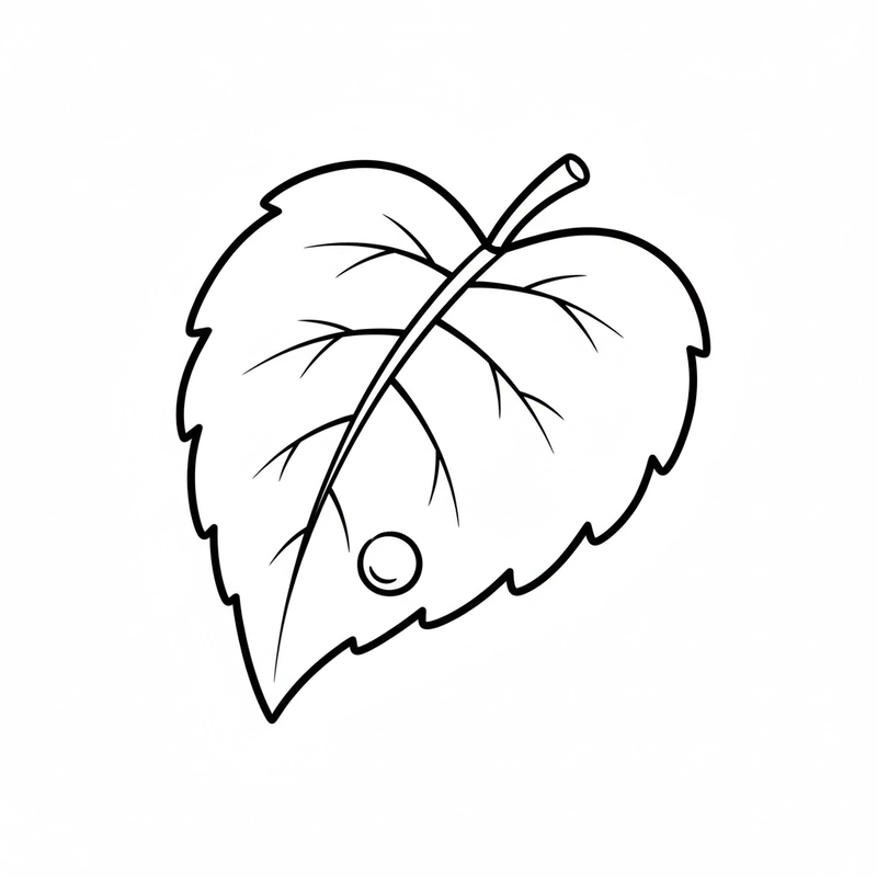 Tranh lá cây tô màu dễ tải