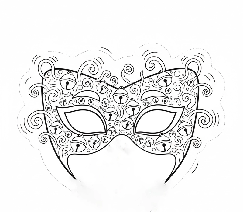 Tranh mặt nạ công chúa cho bé tập tô