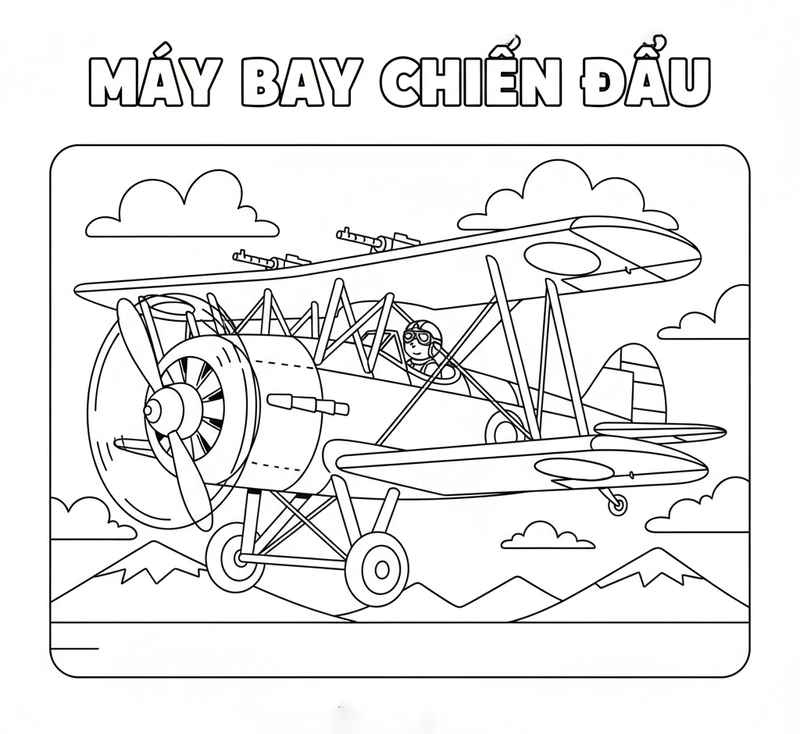 Tranh máy bay phản lực sáng tạo