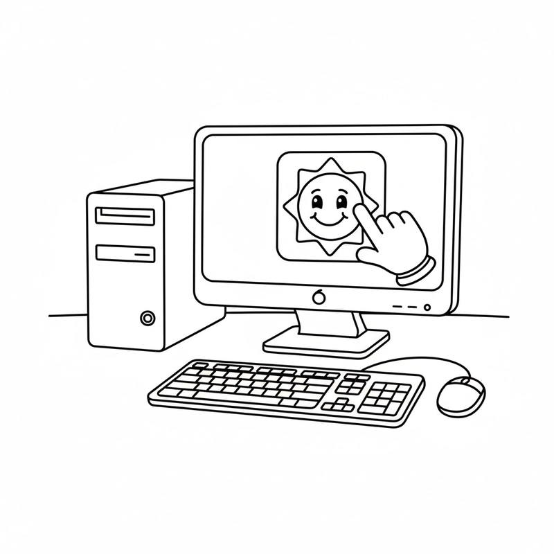 Tranh máy tính cho bé tô màu