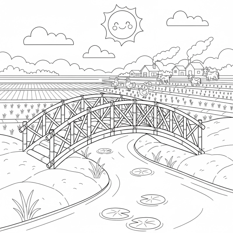 Tranh nghề nông đơn giản