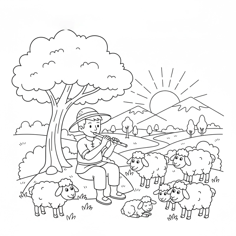 Tranh nghề nông thiếu nhi