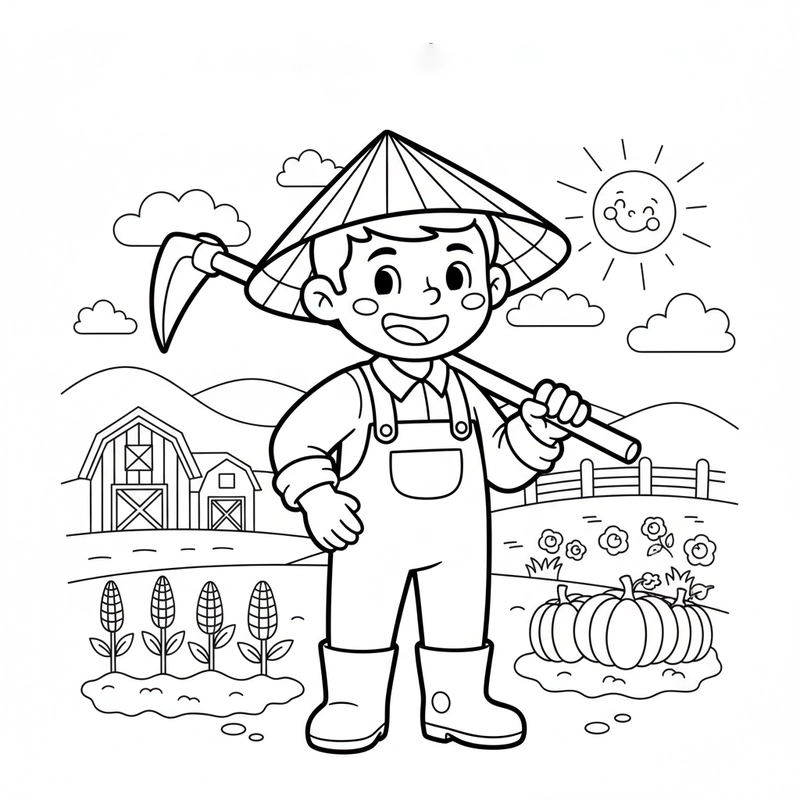 Tranh nông dân gặt lúa