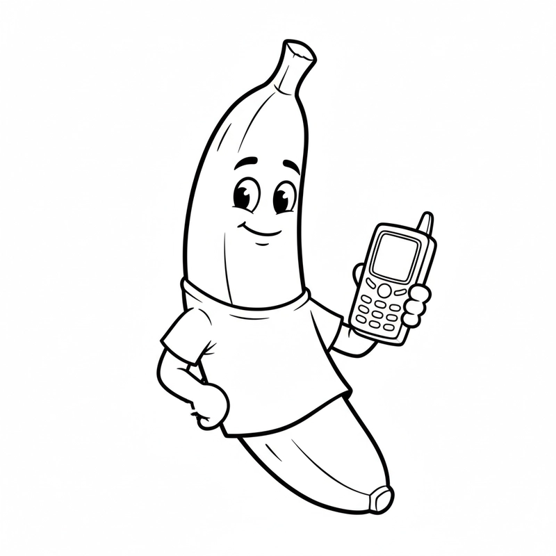 Tranh quả chuối đẹp cho bé