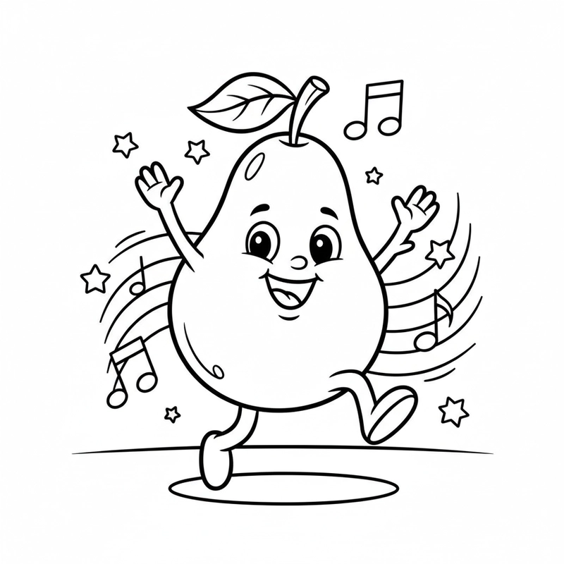 Tranh quả lê dễ thương