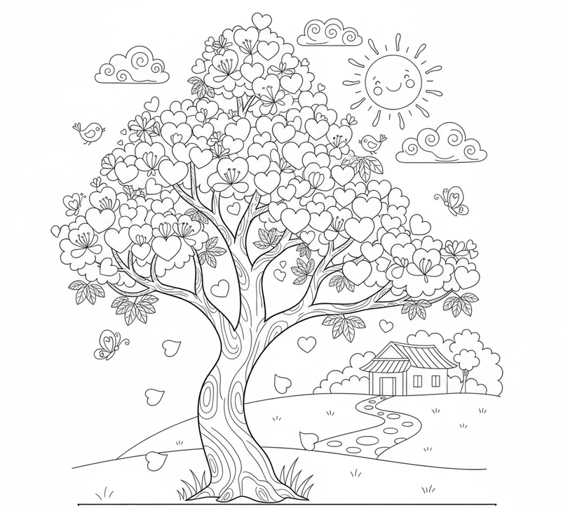 Tranh tô hoa phượng đỏ rực mùa hạ