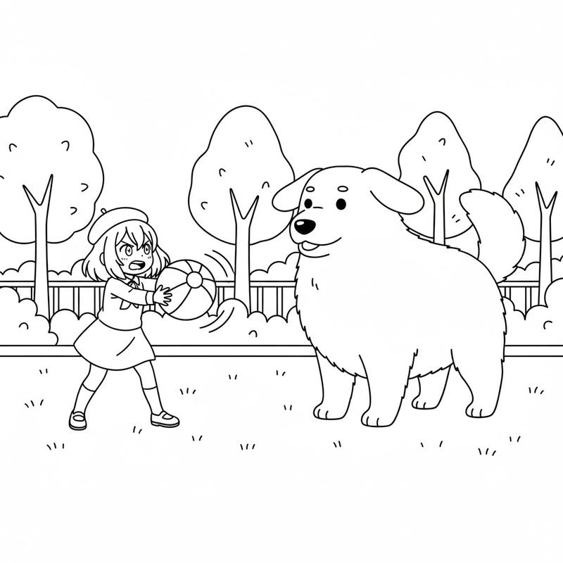 Tranh tô màu Anya cute cho bé gái