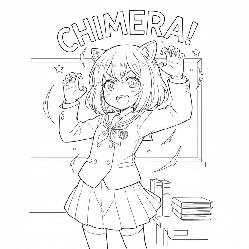 Tranh tô màu Anya cute đơn giản