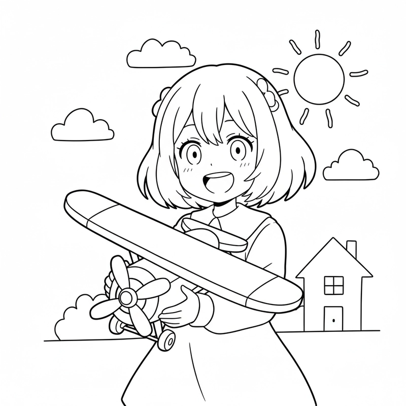 Tranh tô màu Anya dễ thương cho bé