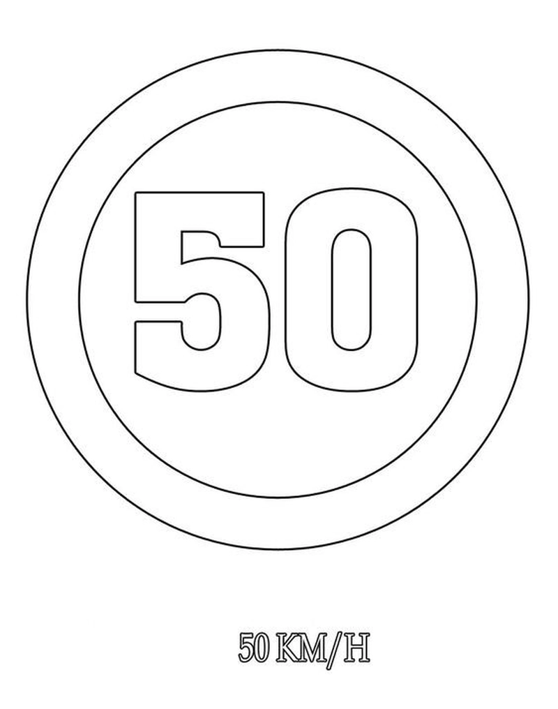 Tranh tô màu Biển Báo Cấm đẹp và dễ in