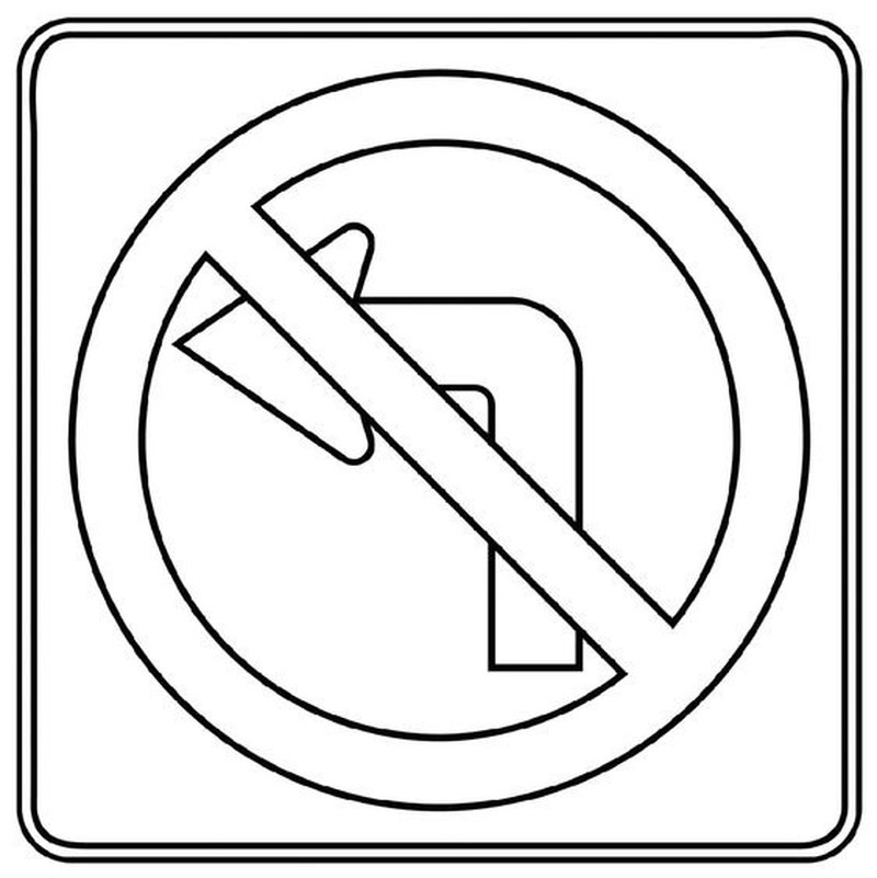 Tranh tô màu Biển Báo Cấm rèn luyện kỹ năng tô màu