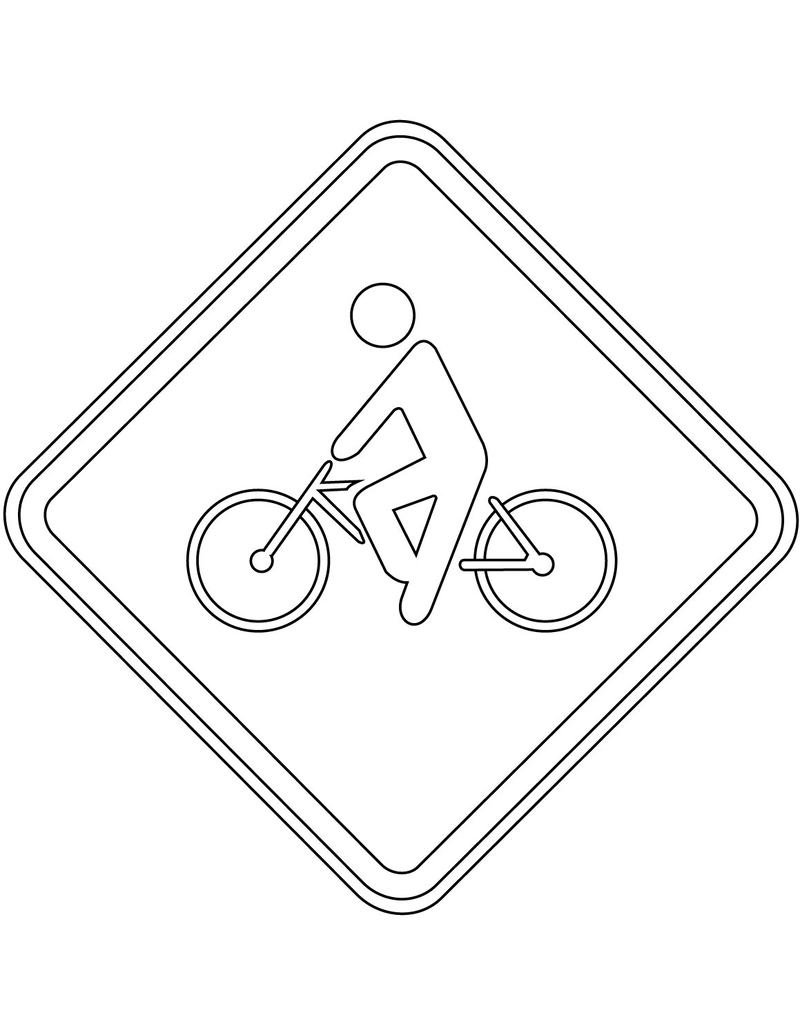 Tranh tô màu Biển Báo Chỉ Dẫn đẹp và đơn giản