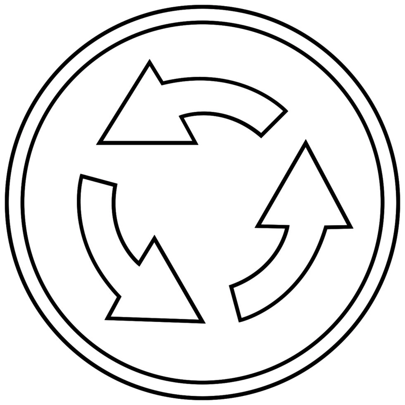 Tranh tô màu Biển Báo Chỉ Dẫn hấp dẫn, dễ tô