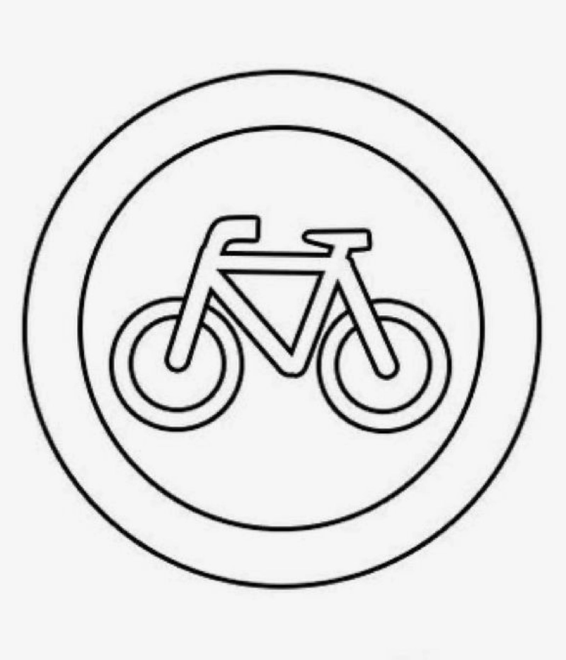 Tranh tô màu Biển Báo Giao Thông đẹp cho bé