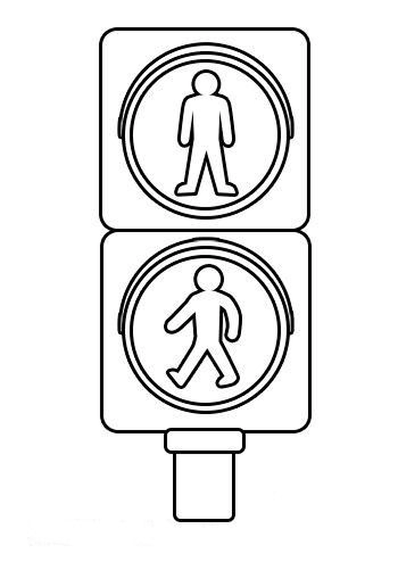 Tranh tô màu Biển Báo Hiệu Lệnh dễ hiểu