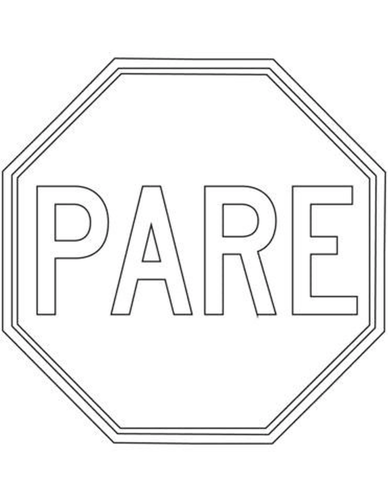 Tranh tô màu Biển Báo Hiệu Lệnh giúp bé ghi nhớ nhanh