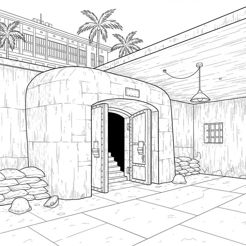 Tranh tô màu Dinh Độc Lập lịch sử