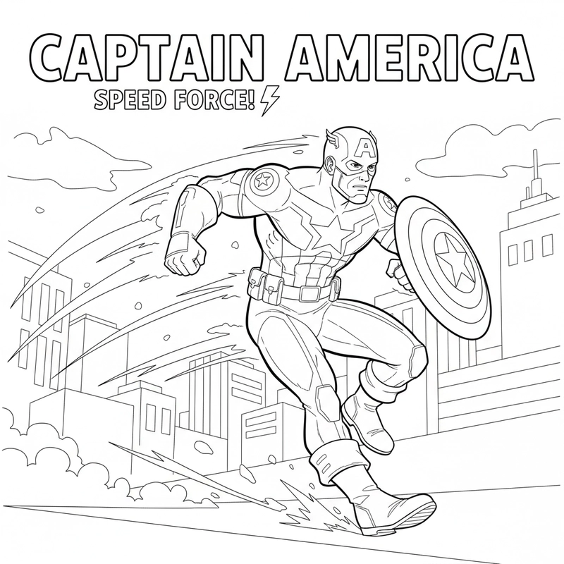 Tranh tô màu Đội Trưởng Mỹ cực chất