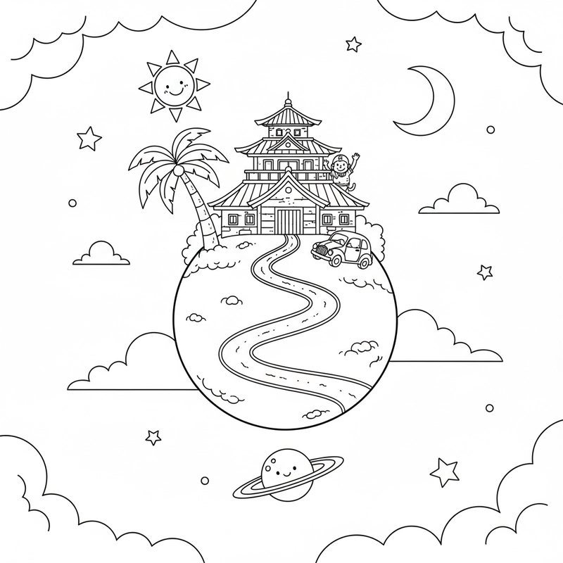 Tranh tô màu Dragon Ball đẹp mắt