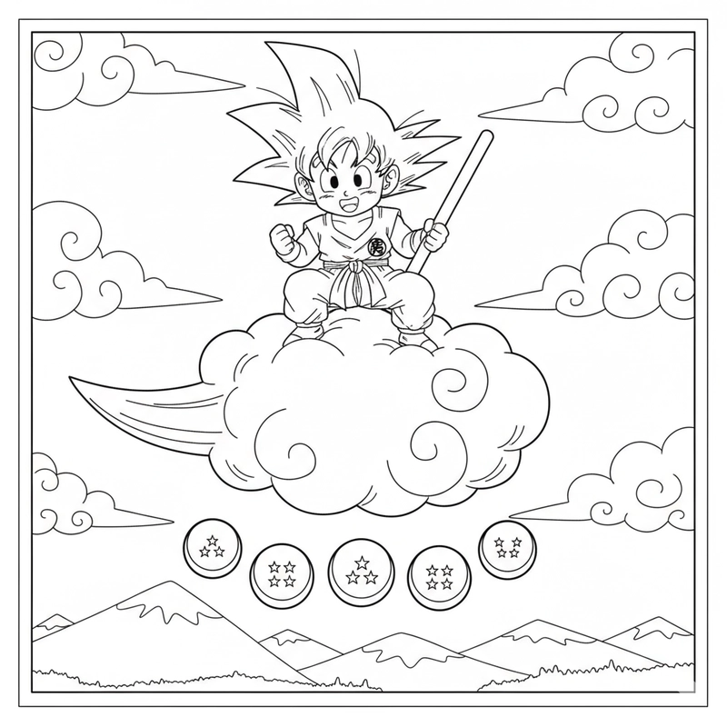 Tranh tô màu Dragon Ball