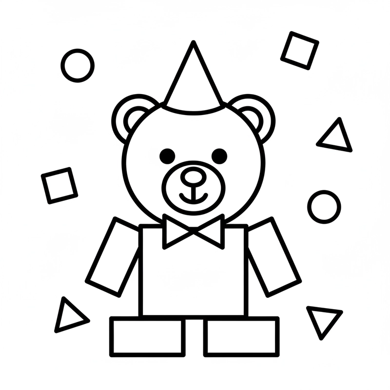 Tranh tô màu Gấu Bông dễ thương cho bé