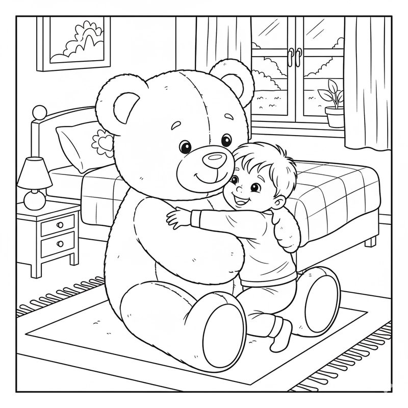 Tranh tô màu Gấu Bông ngộ nghĩnh, vui nhộn