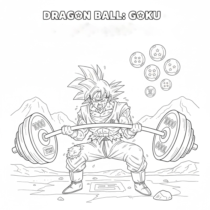 Tranh tô màu Goku Super Saiyan