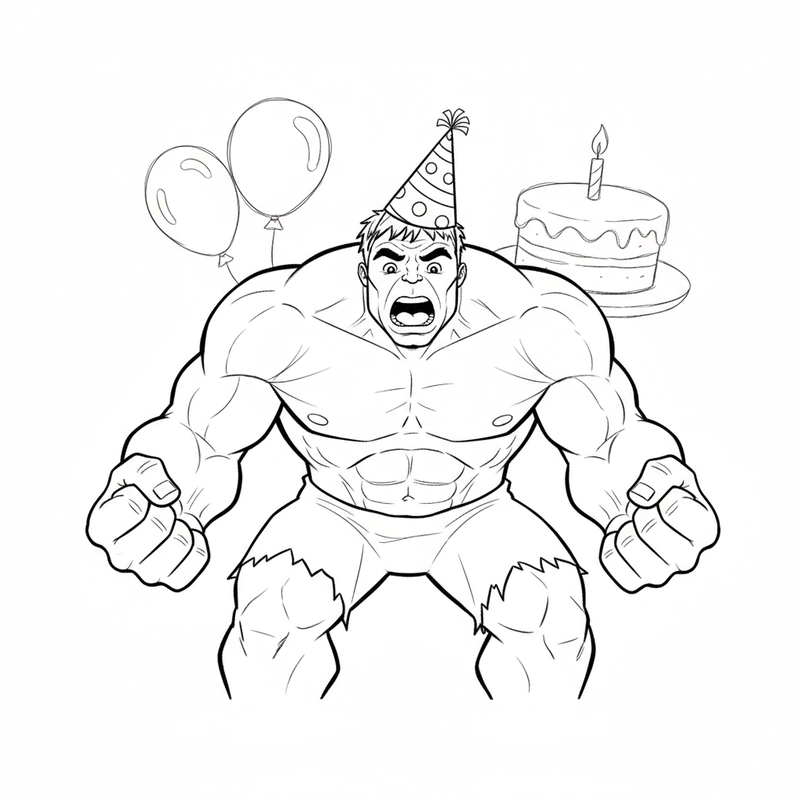 Tranh tô màu Hulk đẹp