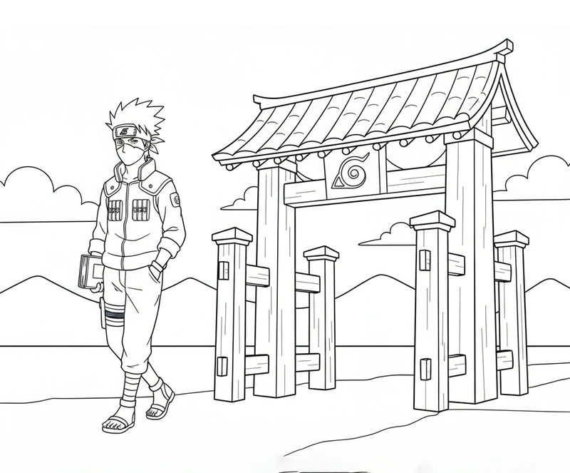 Tranh tô màu Kakashi ngầu