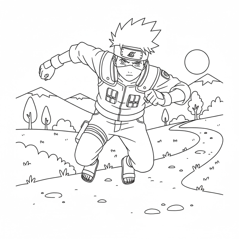 Tranh tô màu Kakashi siêu ngầu