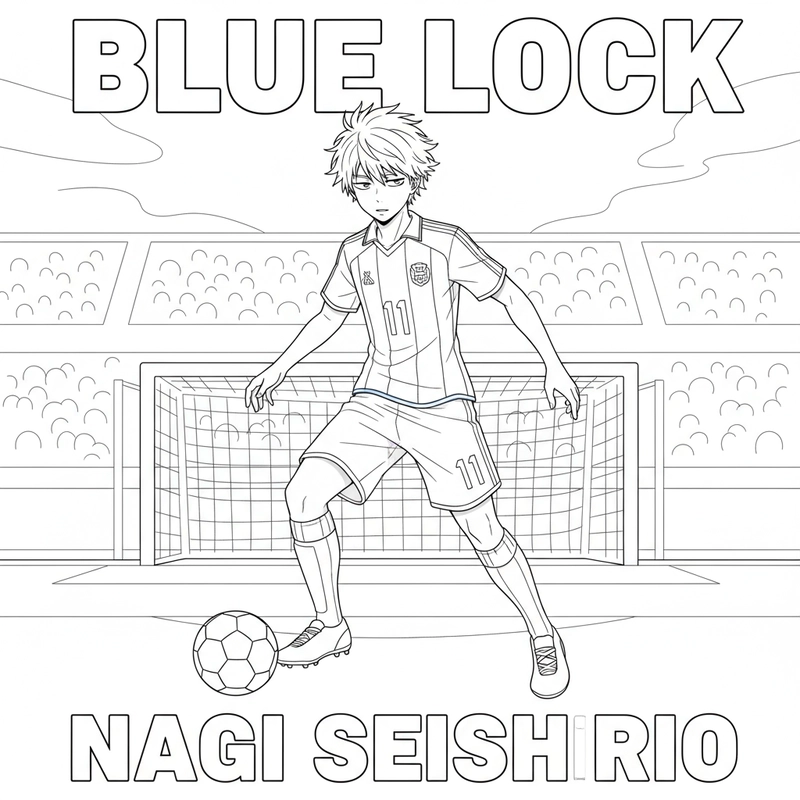 Tranh tô màu Nagi đẹp và ấn tượng