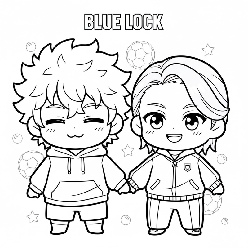 Tranh tô màu Nagi đơn giản dễ tô